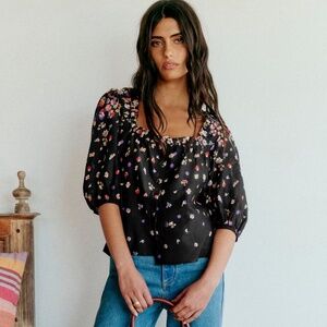 Sezane Kellia Shirt Los Angeles Print - Size 6